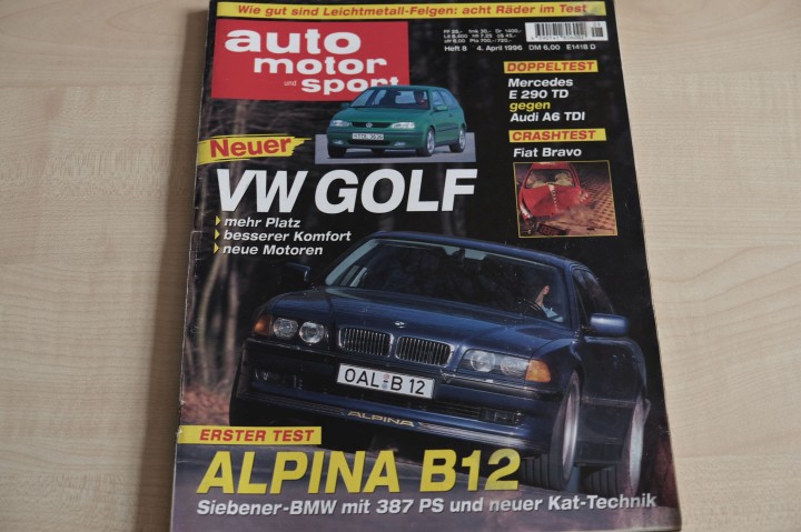 Deckblatt Auto Motor und Sport (08/1996)
